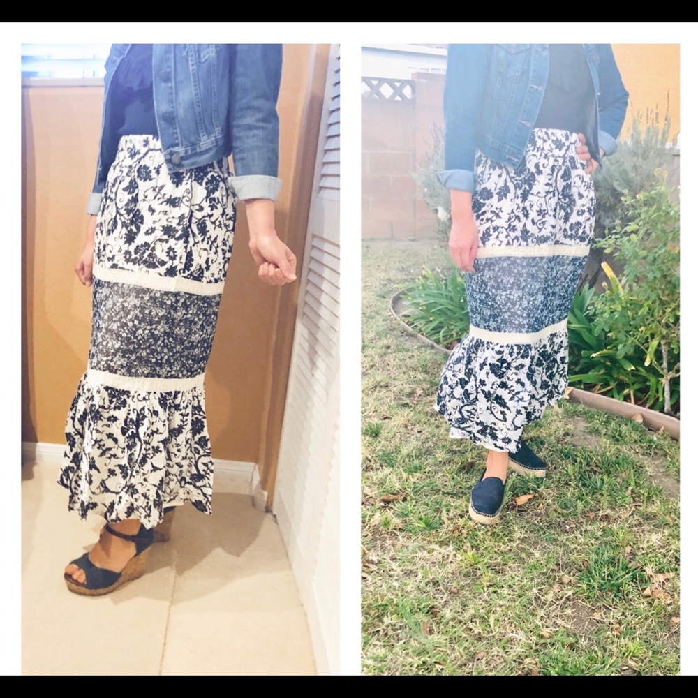 Multi print Floral Skirt. - Picture 4 of 5